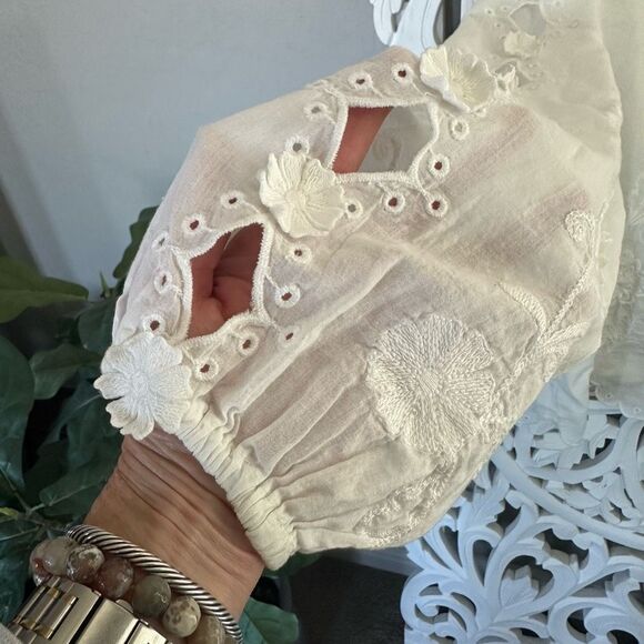 Anthropologie Embellished floral Blouse - Picture 8 of 15